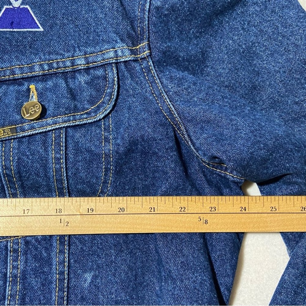 Vintage LEE Storm Rider Denim Blanket Lined Trucker Jacket Size 44 / L - Picture 15 of 16